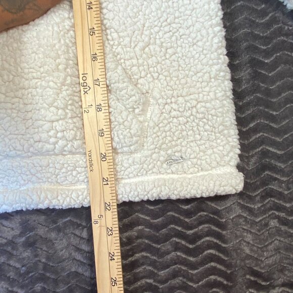 Hollister White Sherpa Fleece Pullover Sweater Kangaroo Pocket Womens size S - Picture 8 of 9
